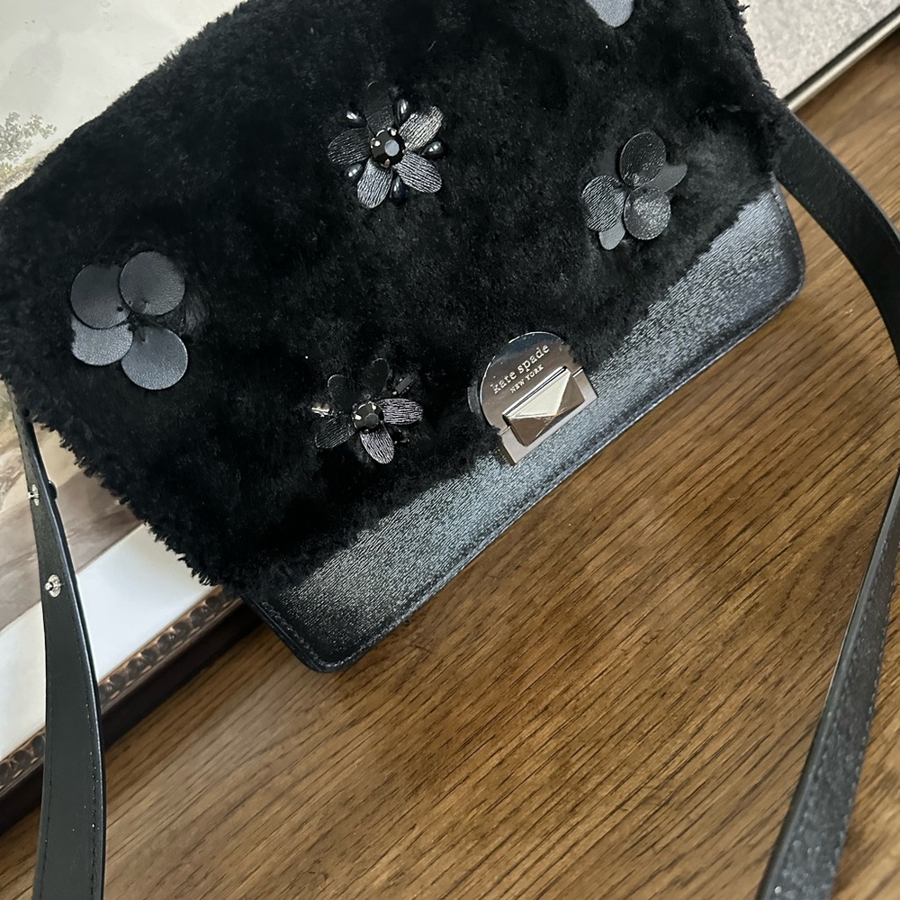 Neve Shearling Embellished Med Convertible Flap Shoulder